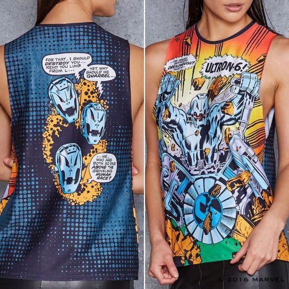 Blackmilk Marvel Avengers Ultron Muscle Tank Size XL - Picture 8 of 8